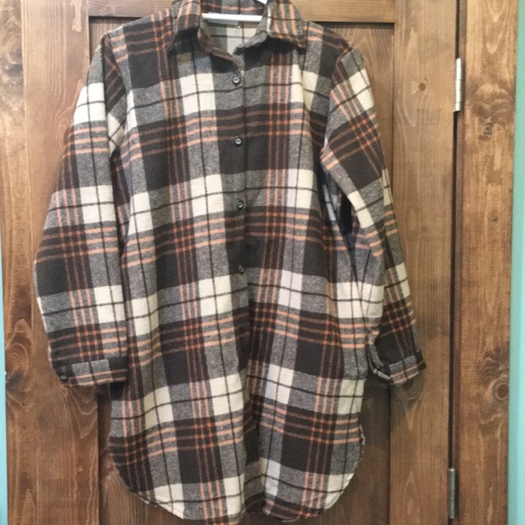 Plaid Flannel Perfection Coat/Dress - Picture 3 of 9